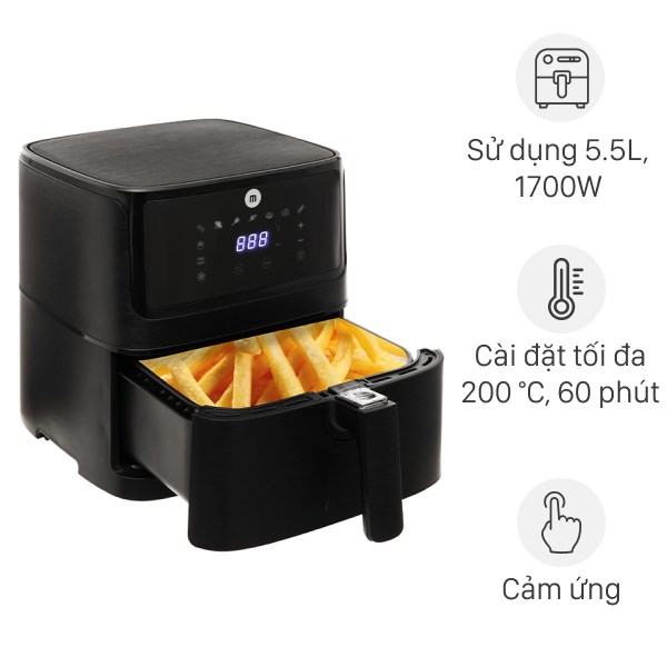 Nồi chiên không dầu Mishio MK-284 5.5 lít